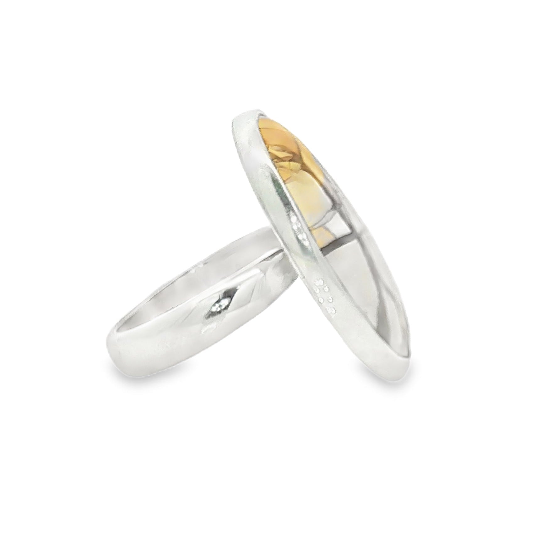 Silver Large Brecciated Jasper Ring SIDE