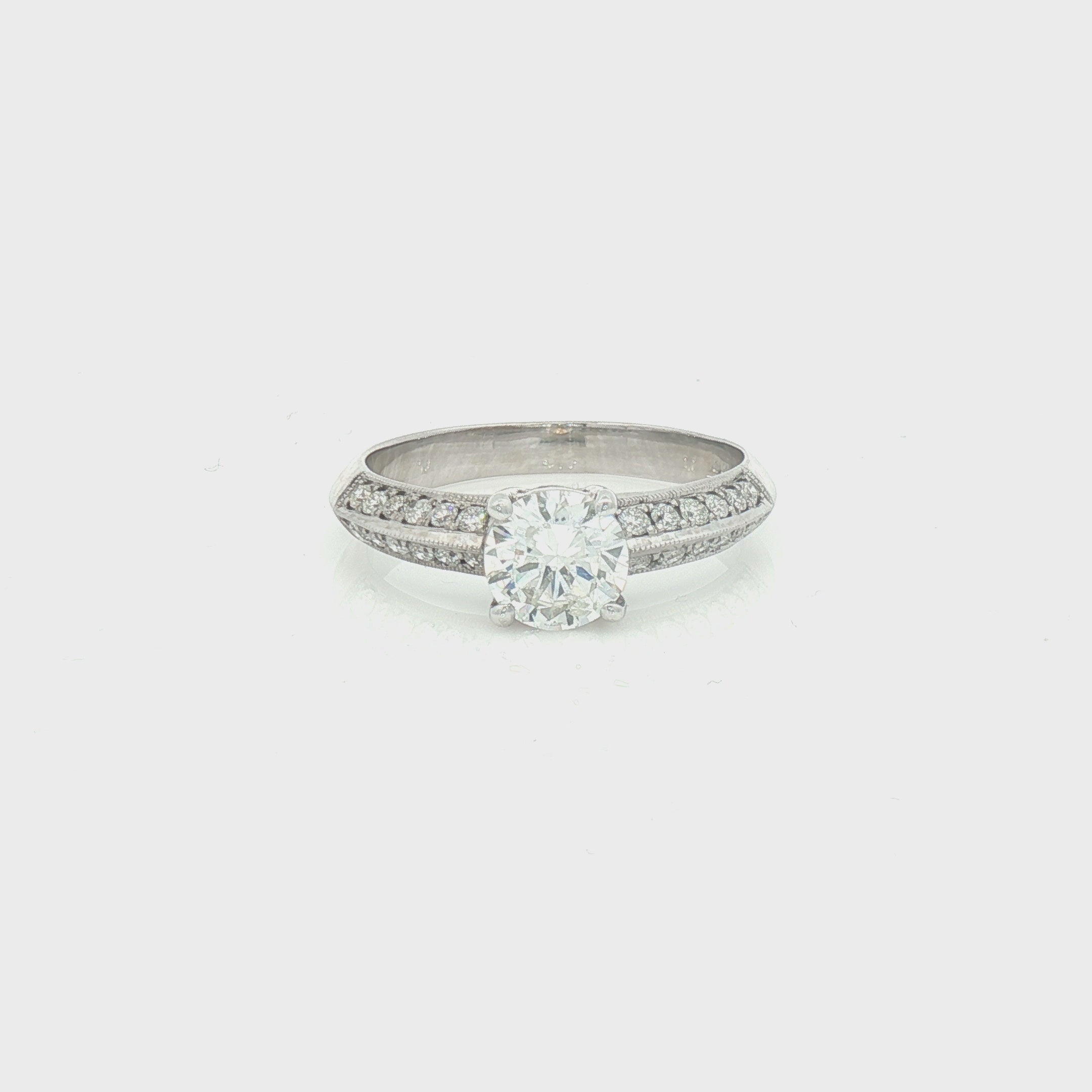 Solitaire Diamond Engagement Ring 0.80ct 18ct White Gold