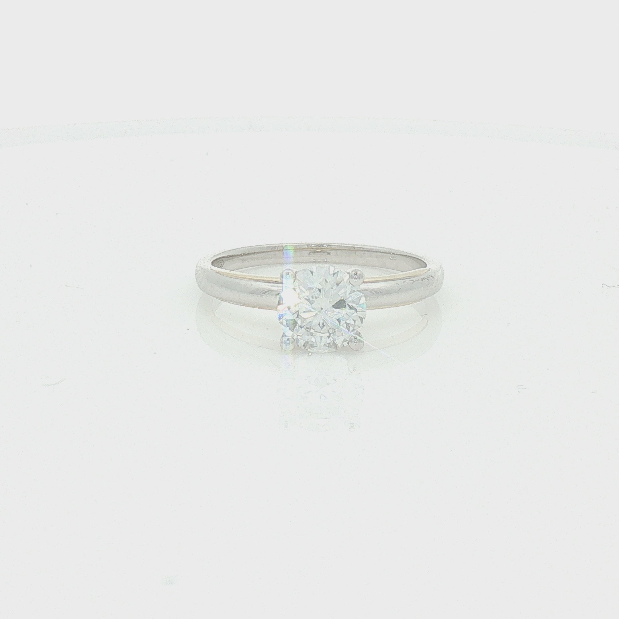 Lab Grown Diamond Brilliant Cut 1.00ct Solitaire Ring Sterling Silver & 9ct Gold
