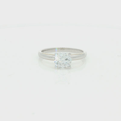 Lab Grown Diamond Brilliant Cut 1.00ct Solitaire Ring Sterling Silver & 9ct Gold