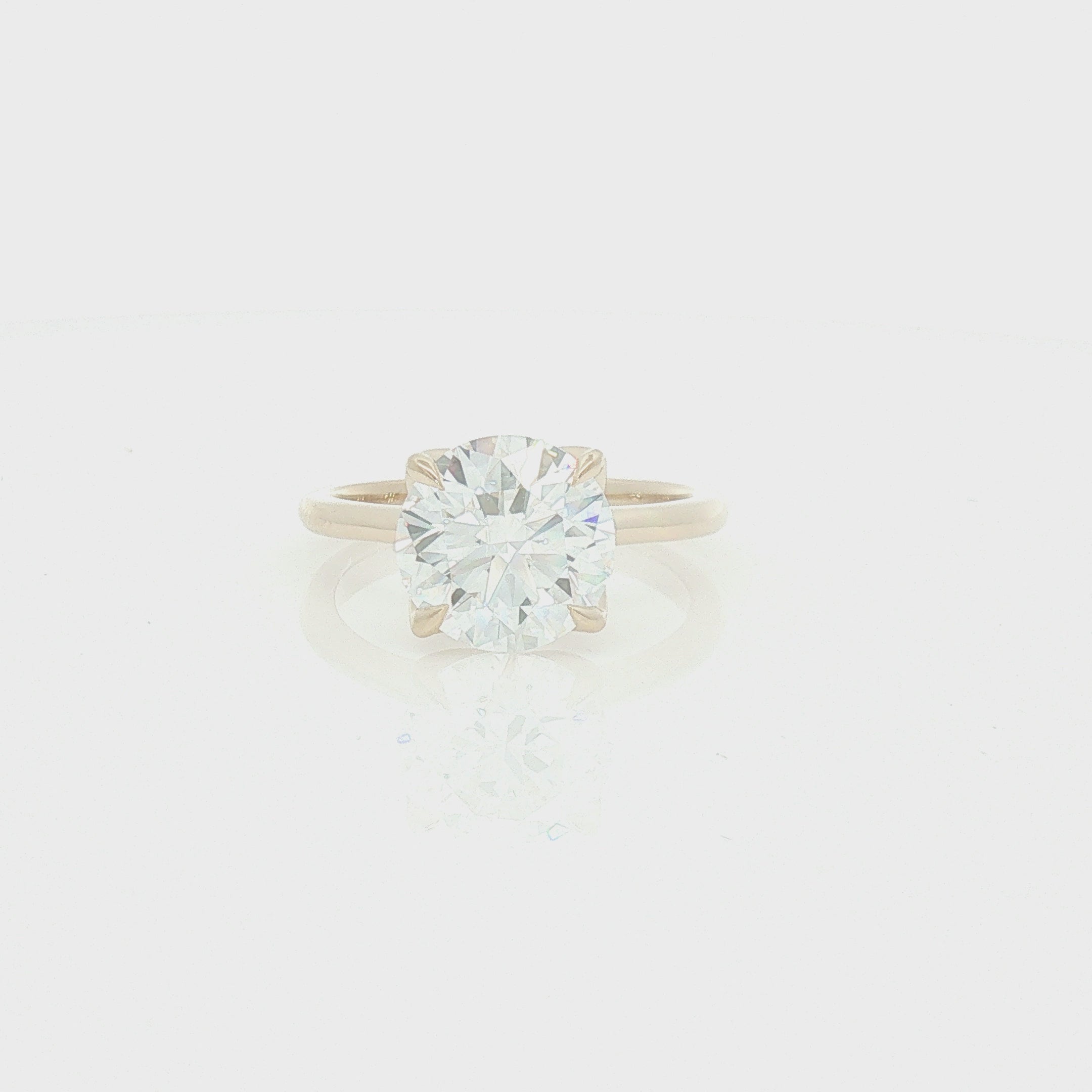 Lab Grown Diamond Brilliant Cut 3.06ct Solitaire Ring 9ct Gold