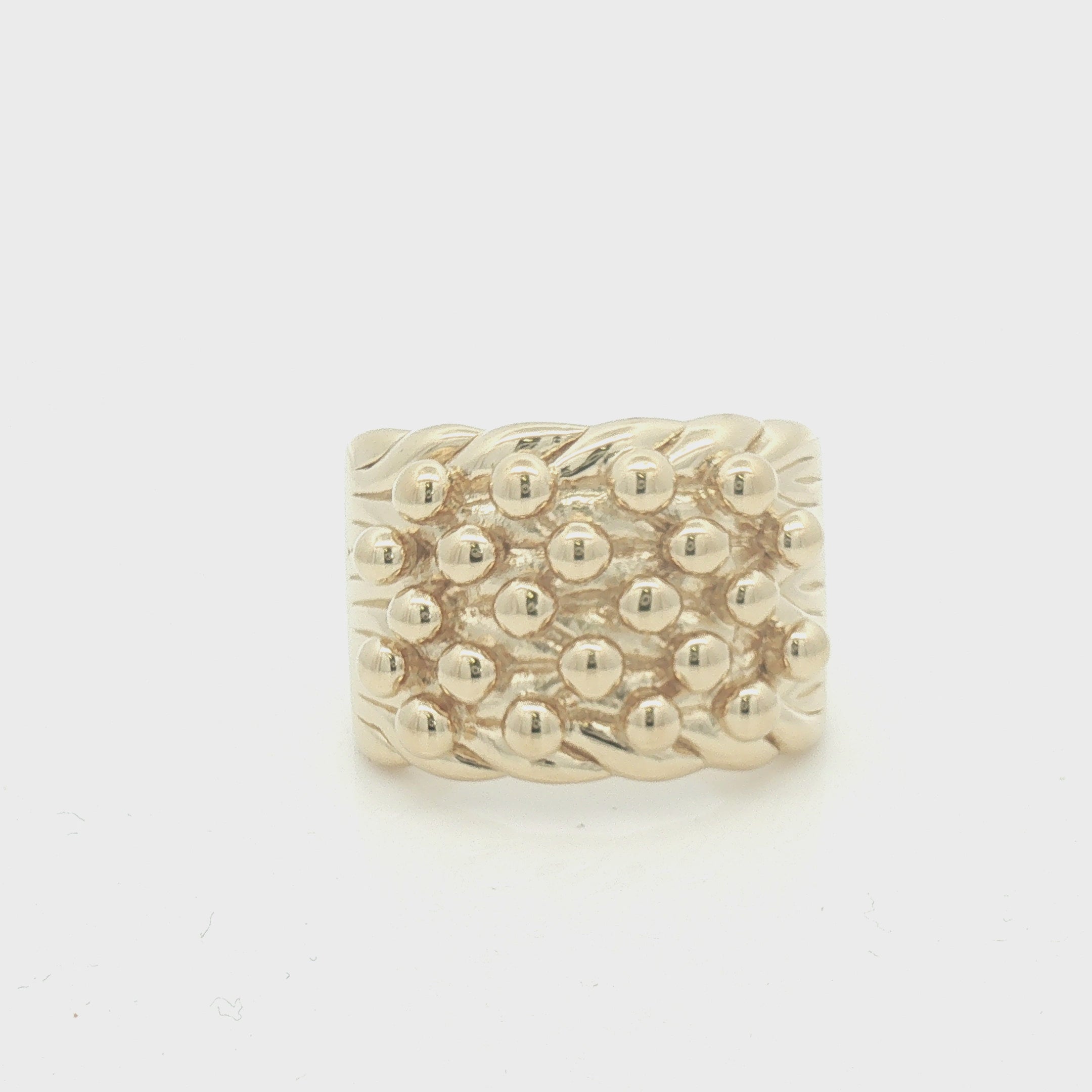 Silver Gold Plated Keeper Ring
