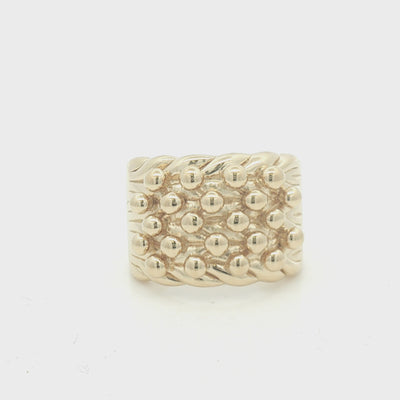 Silver Gold Plated Keeper Ring