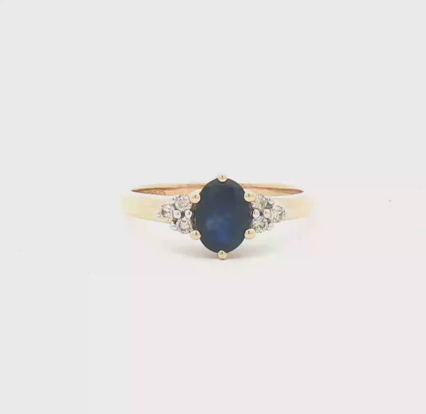 Sapphire & Diamond Ring 9ct Gold