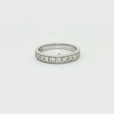 Diamond Eternity Ring 0.75ct Claw Set 9ct White Gold