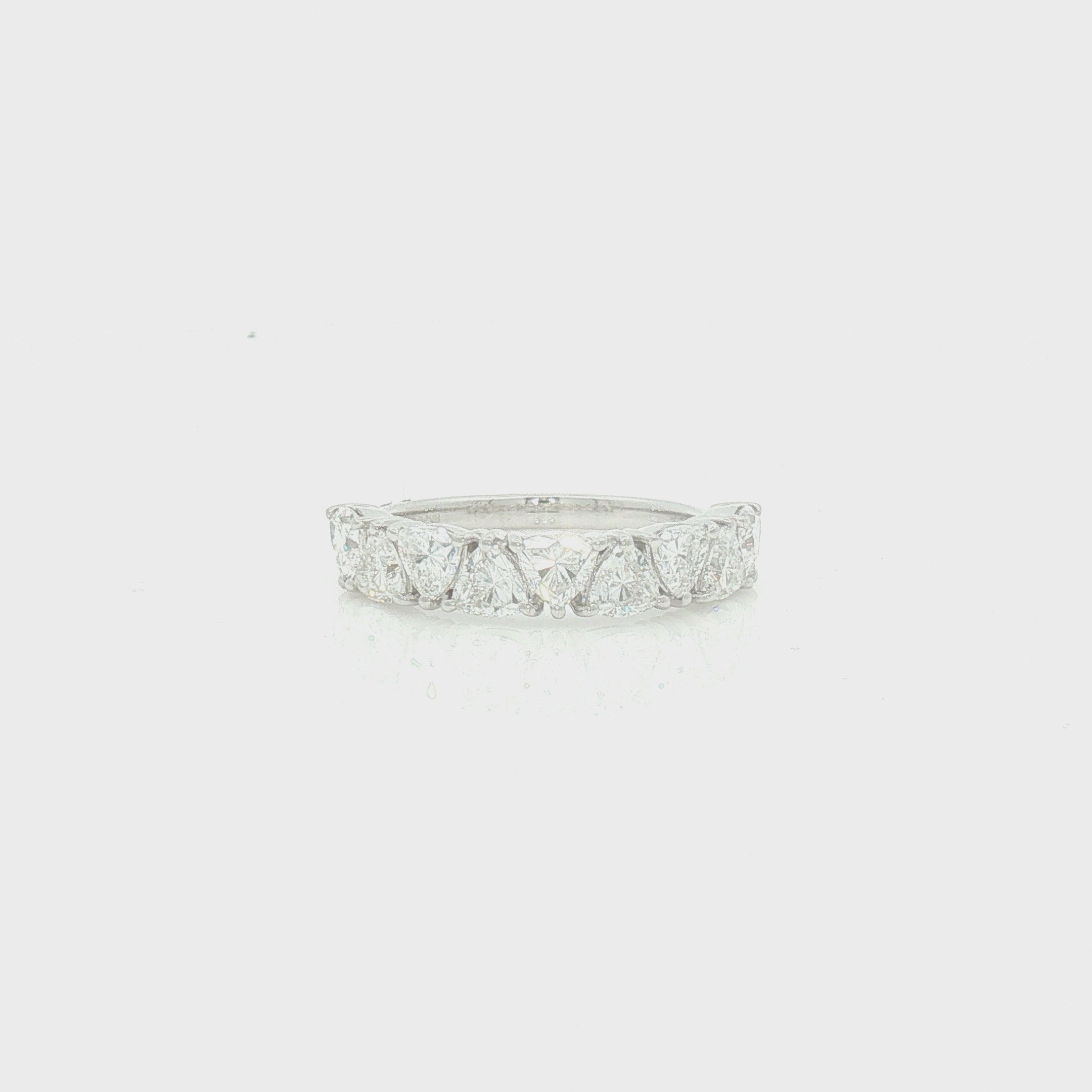 Lab Grown Diamond Trilliant Cut 1.76ct Eternity Ring 9ct White Gold