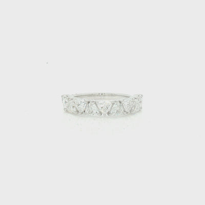 Lab Grown Diamond Trilliant Cut 1.76ct Eternity Ring 9ct White Gold