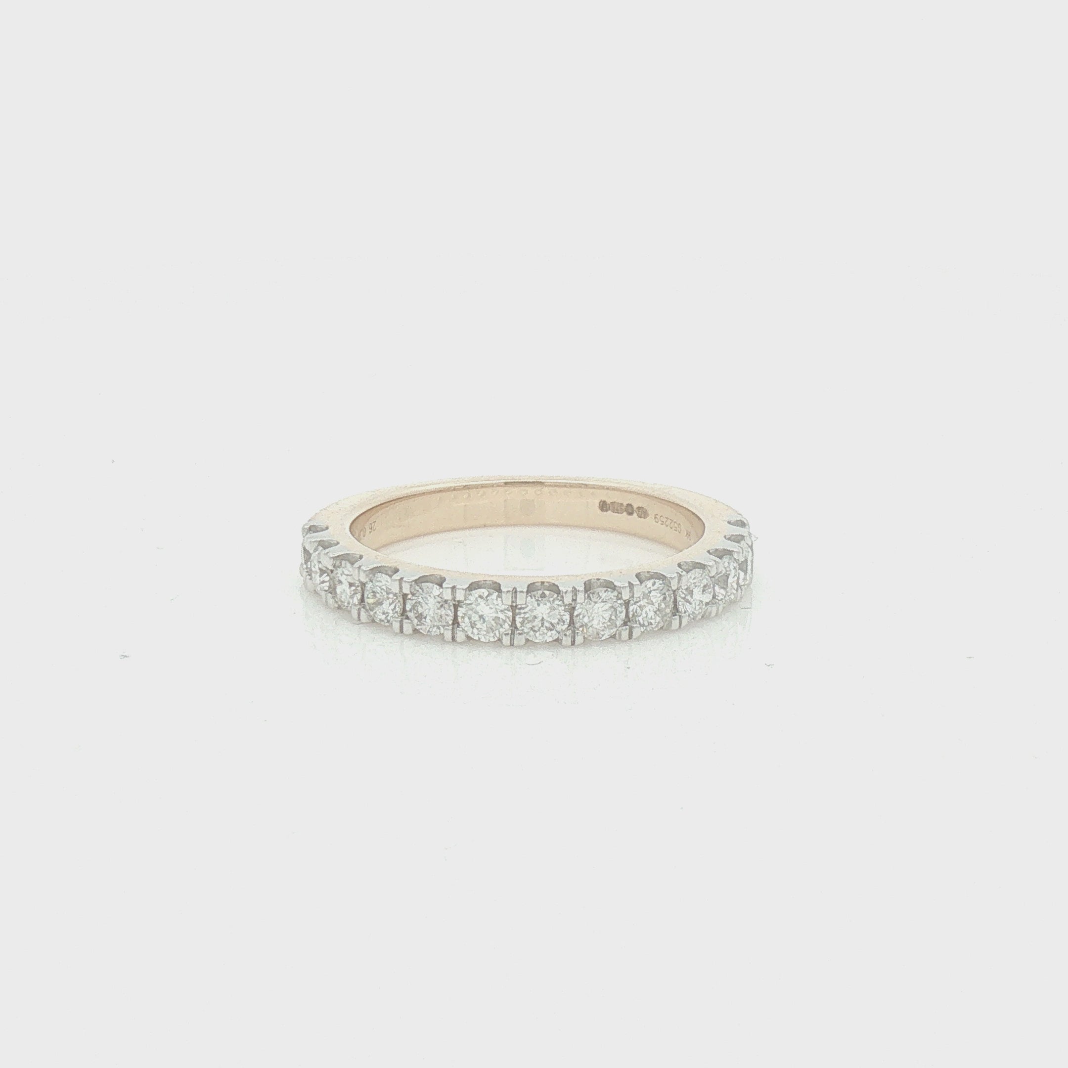 Diamond 13 Stone Eternity Ring 0.77ct 9ct Gold