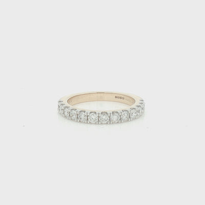 Diamond 13 Stone Eternity Ring 0.77ct 9ct Gold
