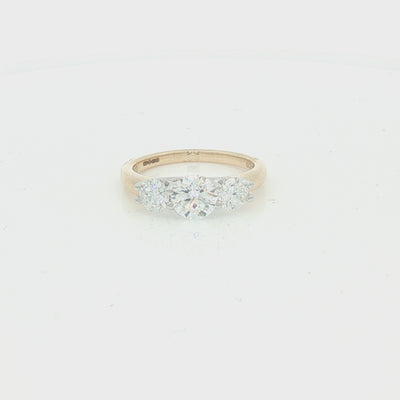 Lab Grown Diamond 3 Stone Ring 1.50ct 9ct Gold