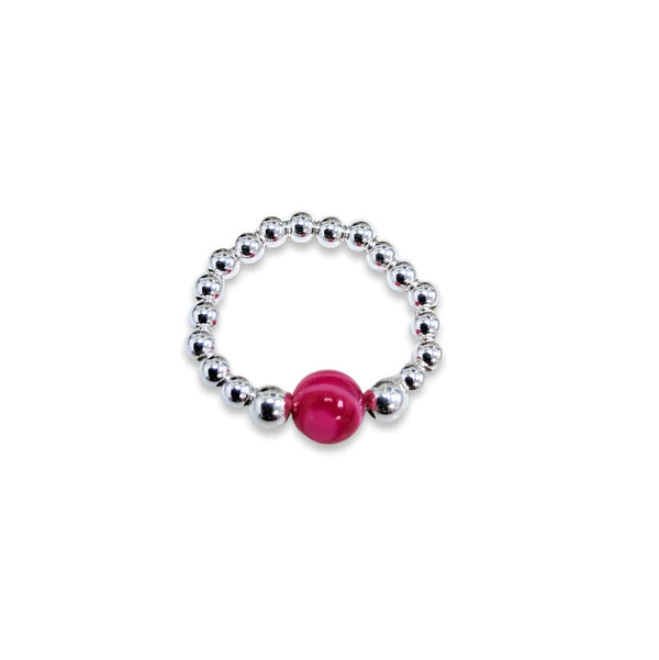 Dollie Jewellery Pink Agate Ring R0030