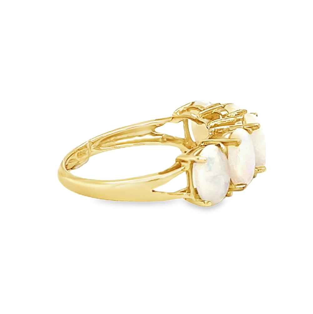 Opal 5 Stone Ring 9ct Gold