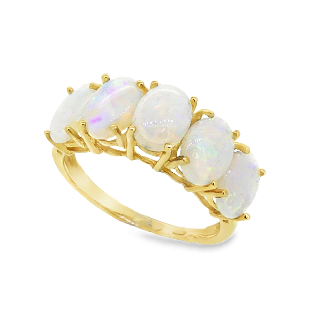 Opal 5 Stone Ring 9ct Gold