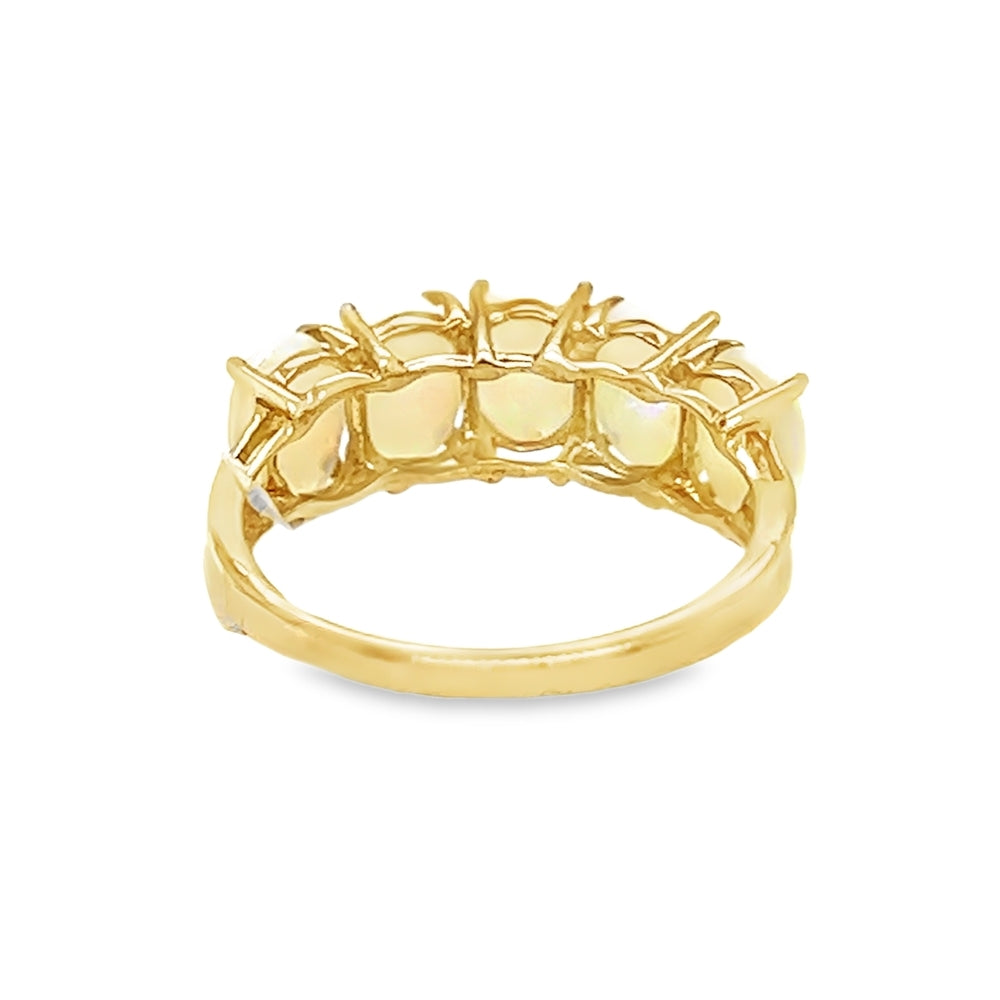 Opal 5 Stone Ring 9ct Gold