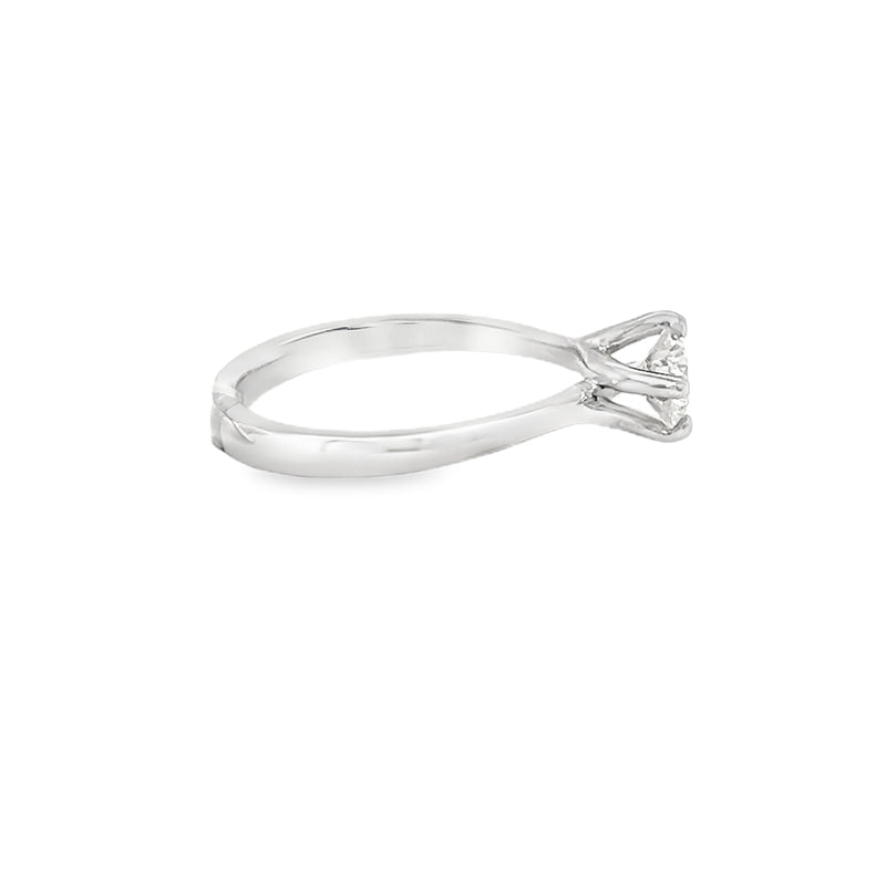18ct White Gold Solitaire Diamond Engagement Ring 0.53ct side 2