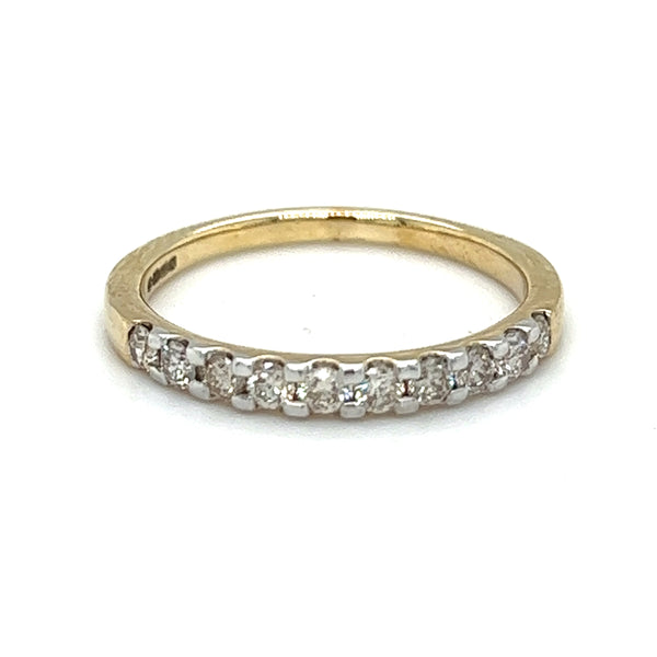 Diamond Eternity Ring 0.50ct Modern Square Claw 9ct Gold