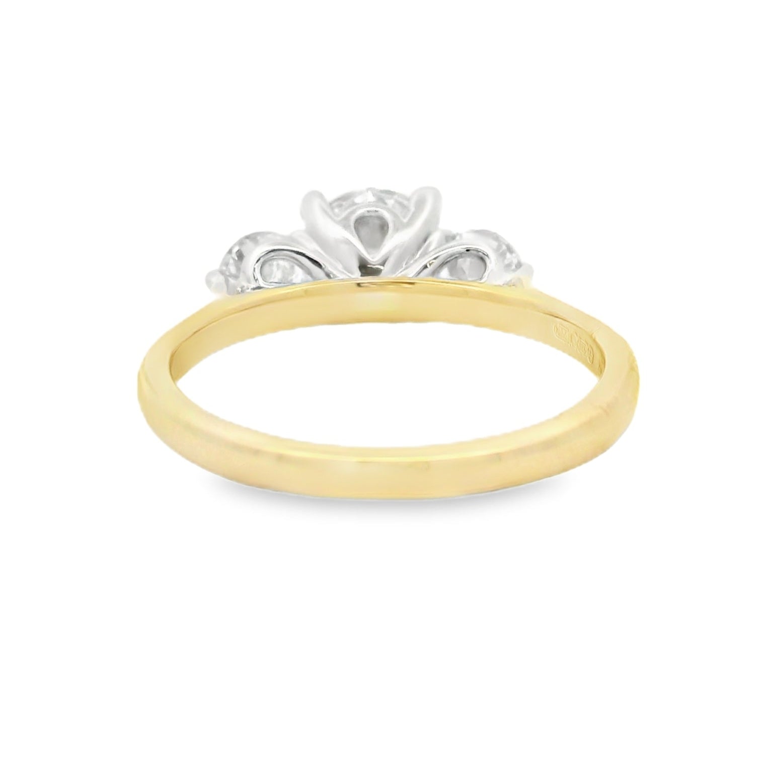 Lab Grown Diamond 3 Stone Ring 1.50ct 9ct Gold REAR