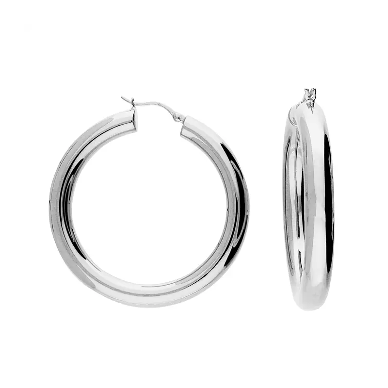 Sterling Silver 47mm Creole Hoop Earrings