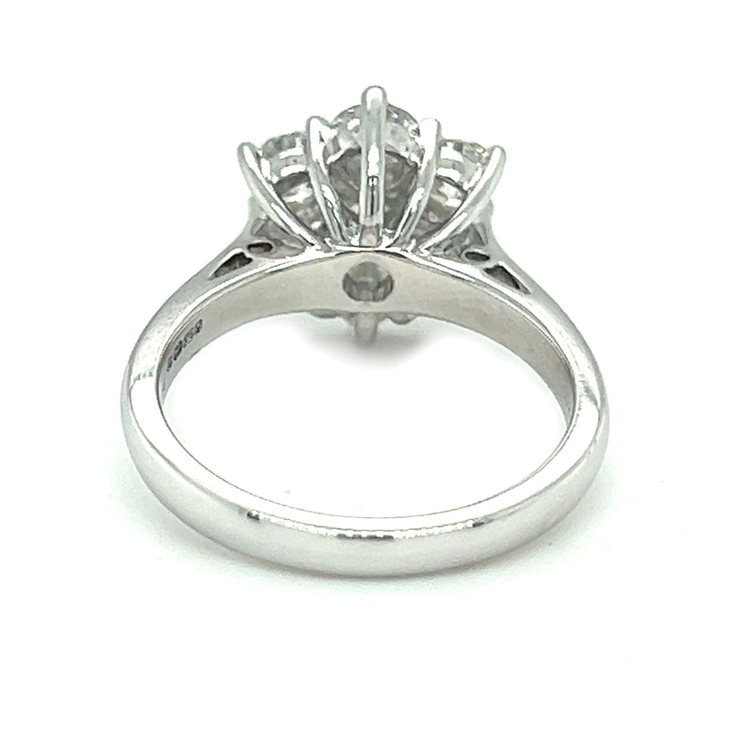 Diamond 2.00ct Daisy Cluster Ring 9ct White Gold rear