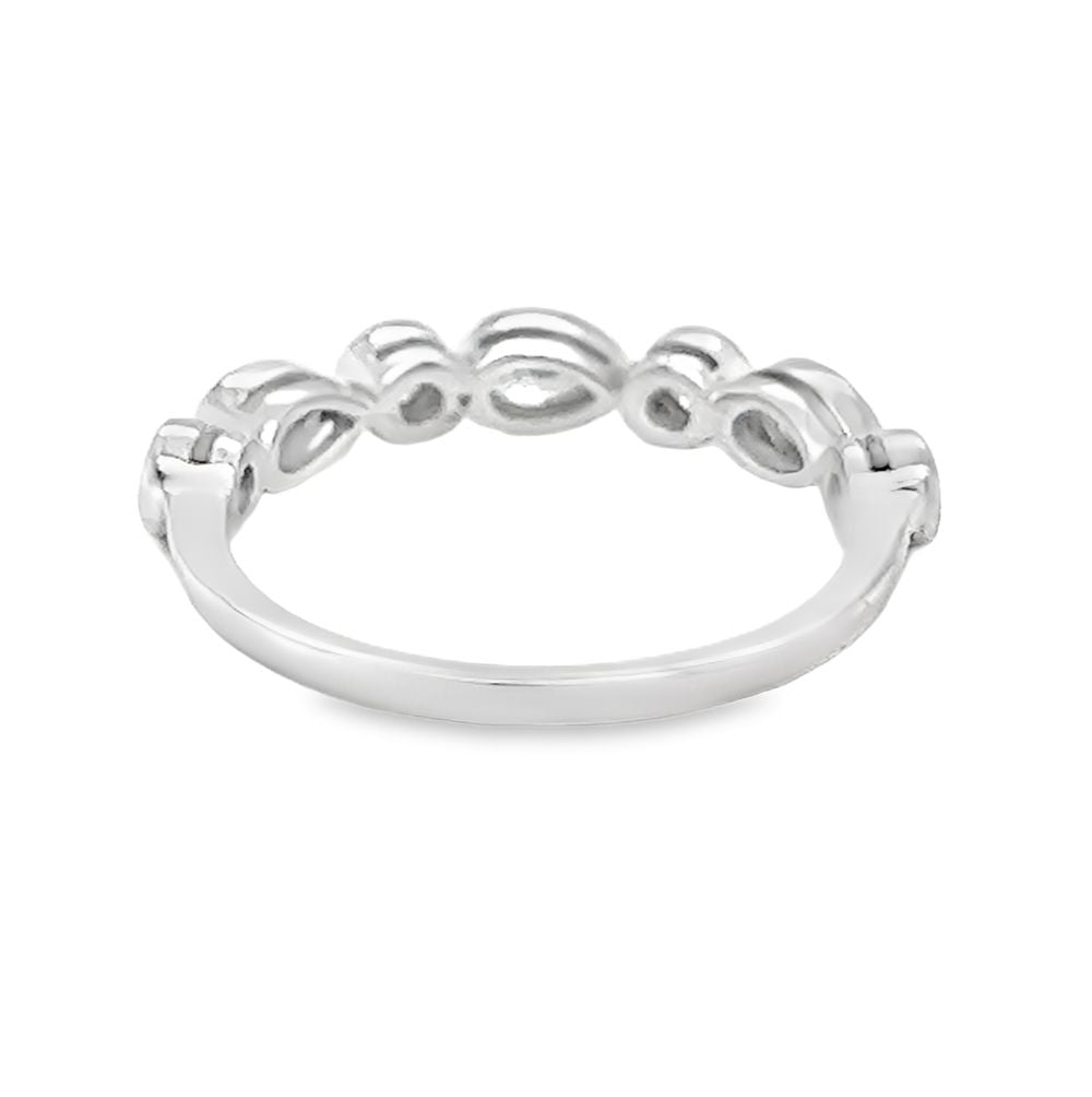 Multi Cut Diamond Eternity Ring 0.50ct 18ct White Gold rear