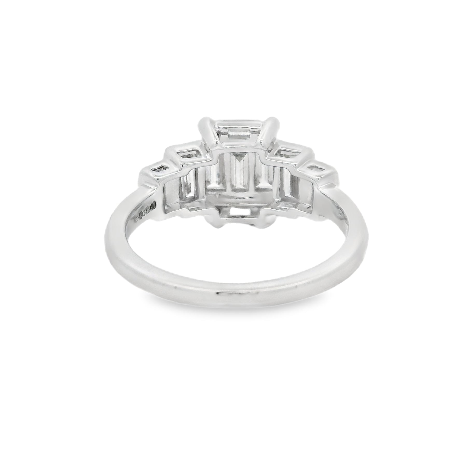 9ct White Gold Multi Cut Diamond Ring 1.04ct