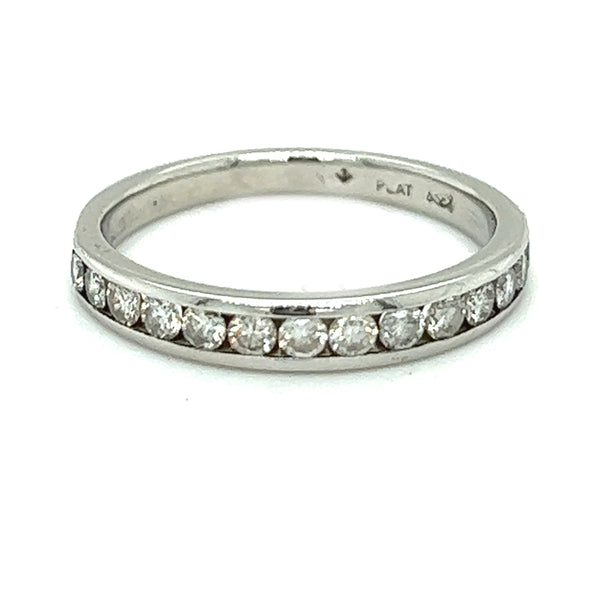 Pre Owned 14 Stone Diamond Eternity Ring Platinum