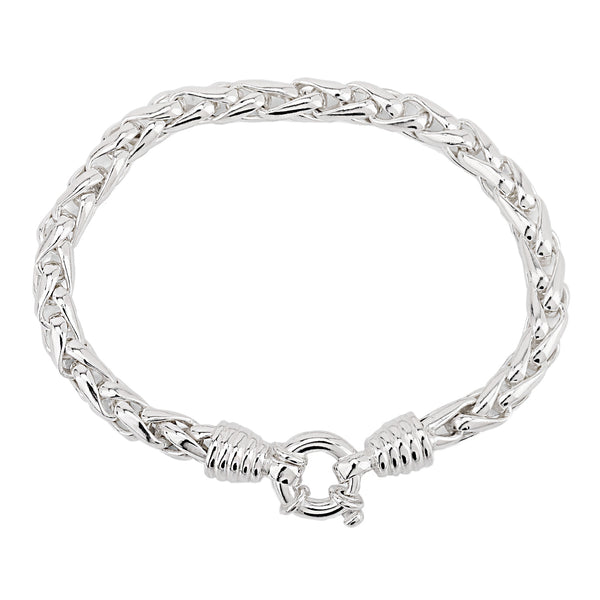 Sterling Silver Heavy Spiga Handmade Bracelet