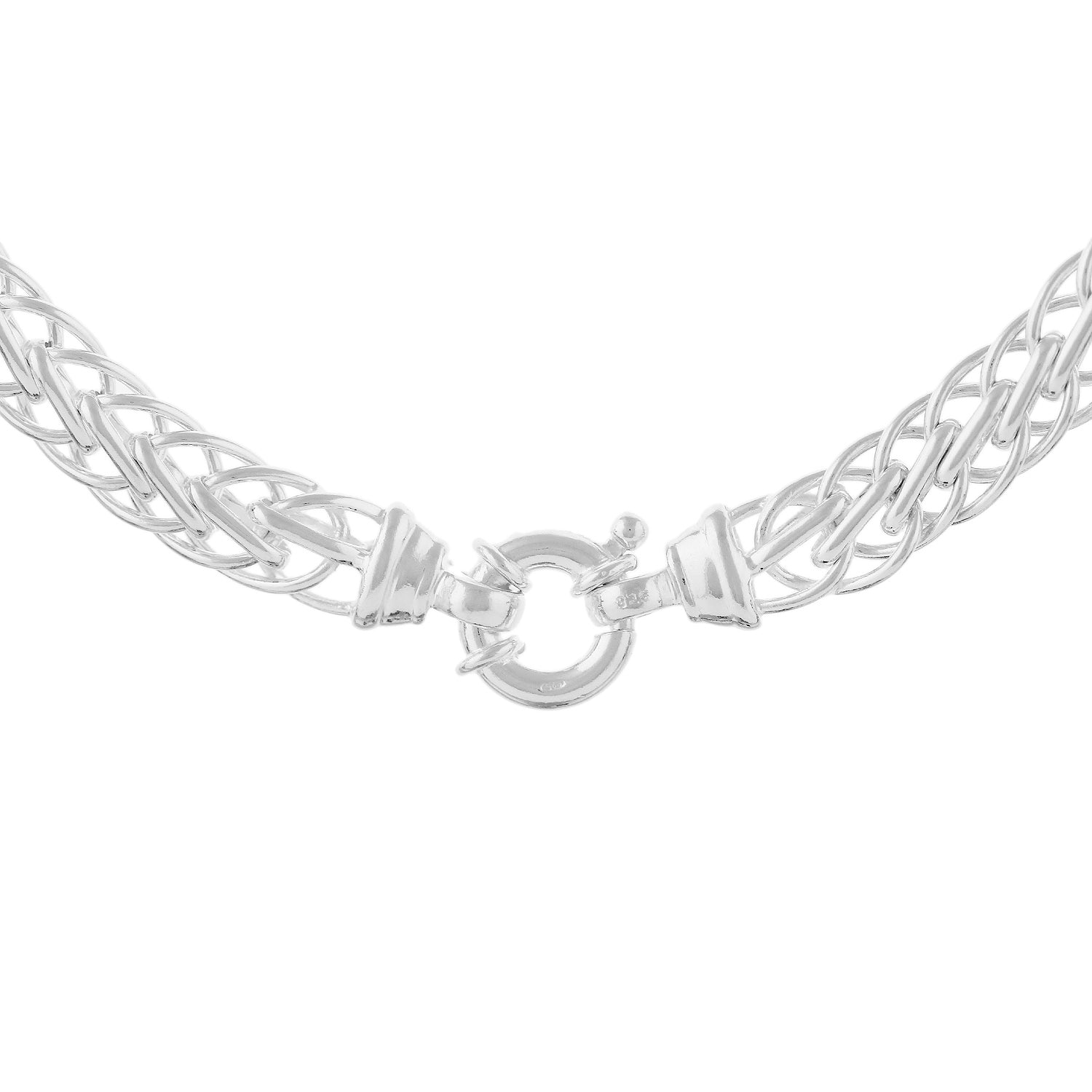 Sterling Silver Flat Spiga Handmade Bracelet