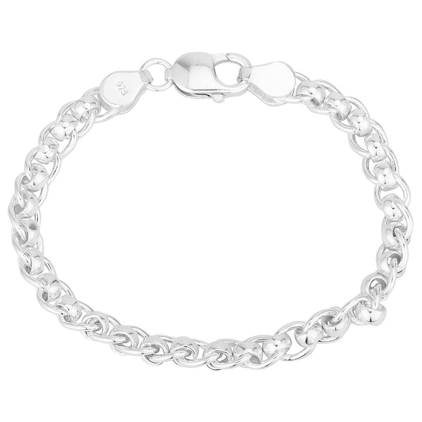 Sterling Silver Rollerball Link Handmade Bracelet