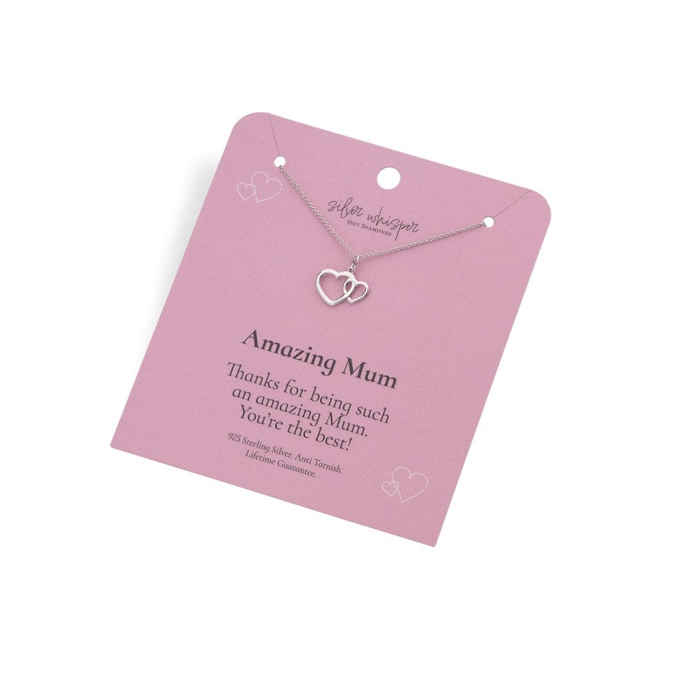 Hot Diamonds Silver Whisper Amazing Mum Pendant card

