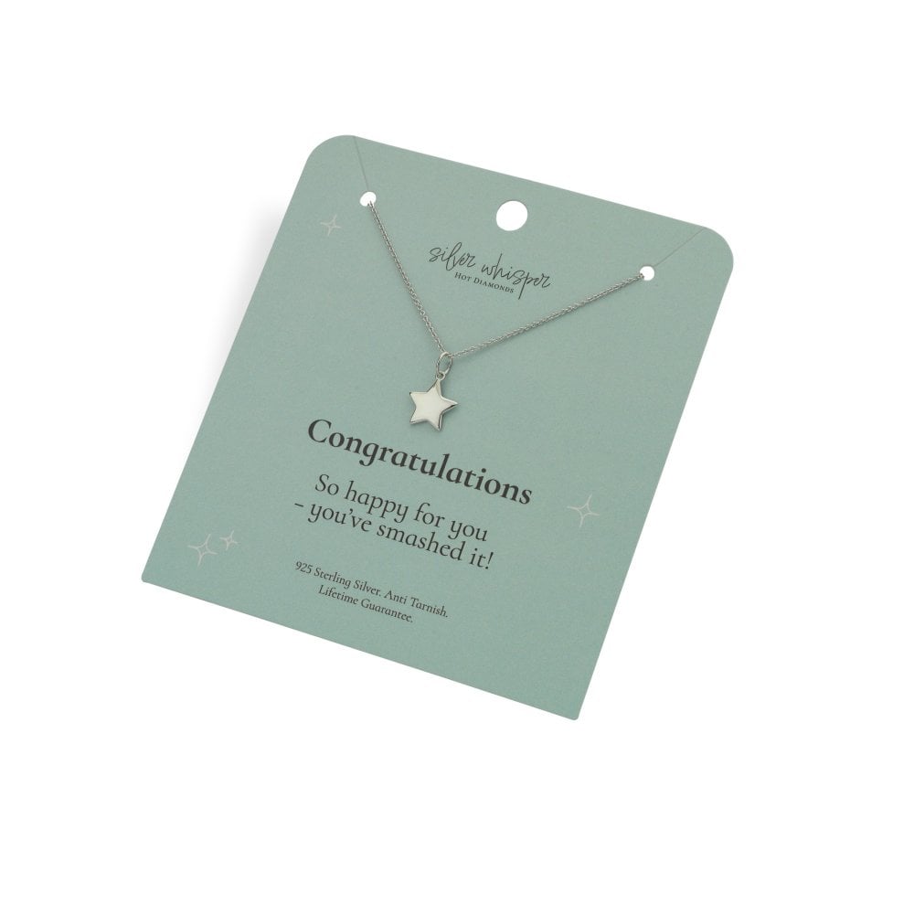 Hot Diamonds Silver Whisper Congratulations Pendant card