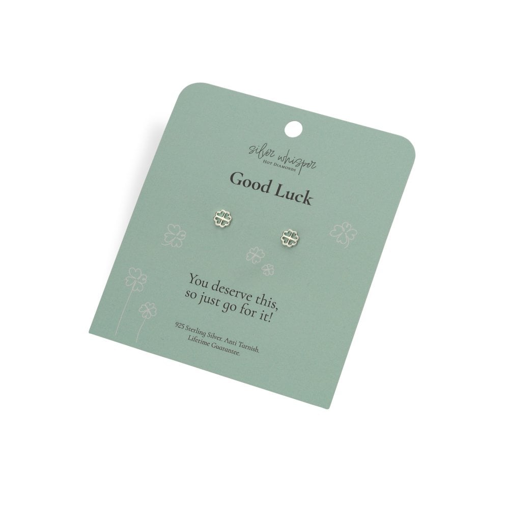 Hot Diamonds Silver Whisper Good Luck Earrings packaging