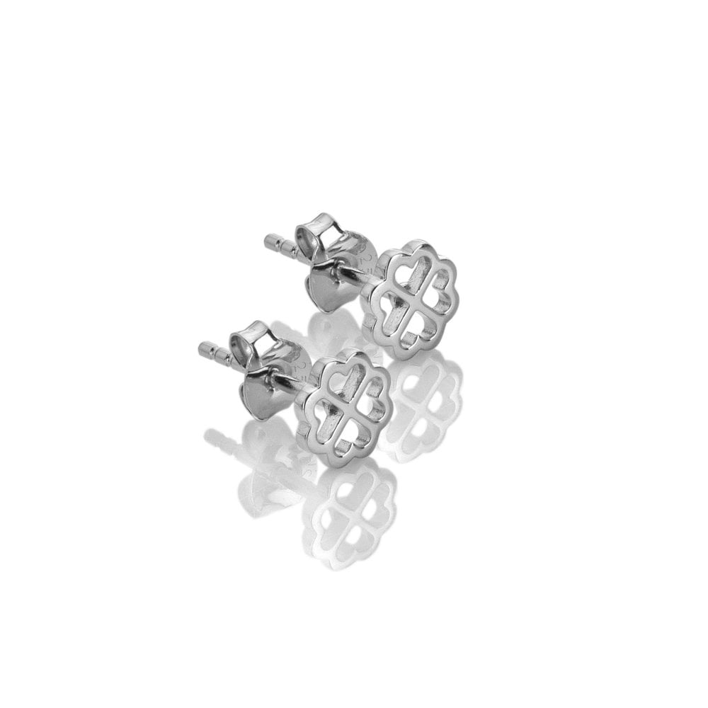 Hot Diamonds Silver Whisper Good Luck Earrings side