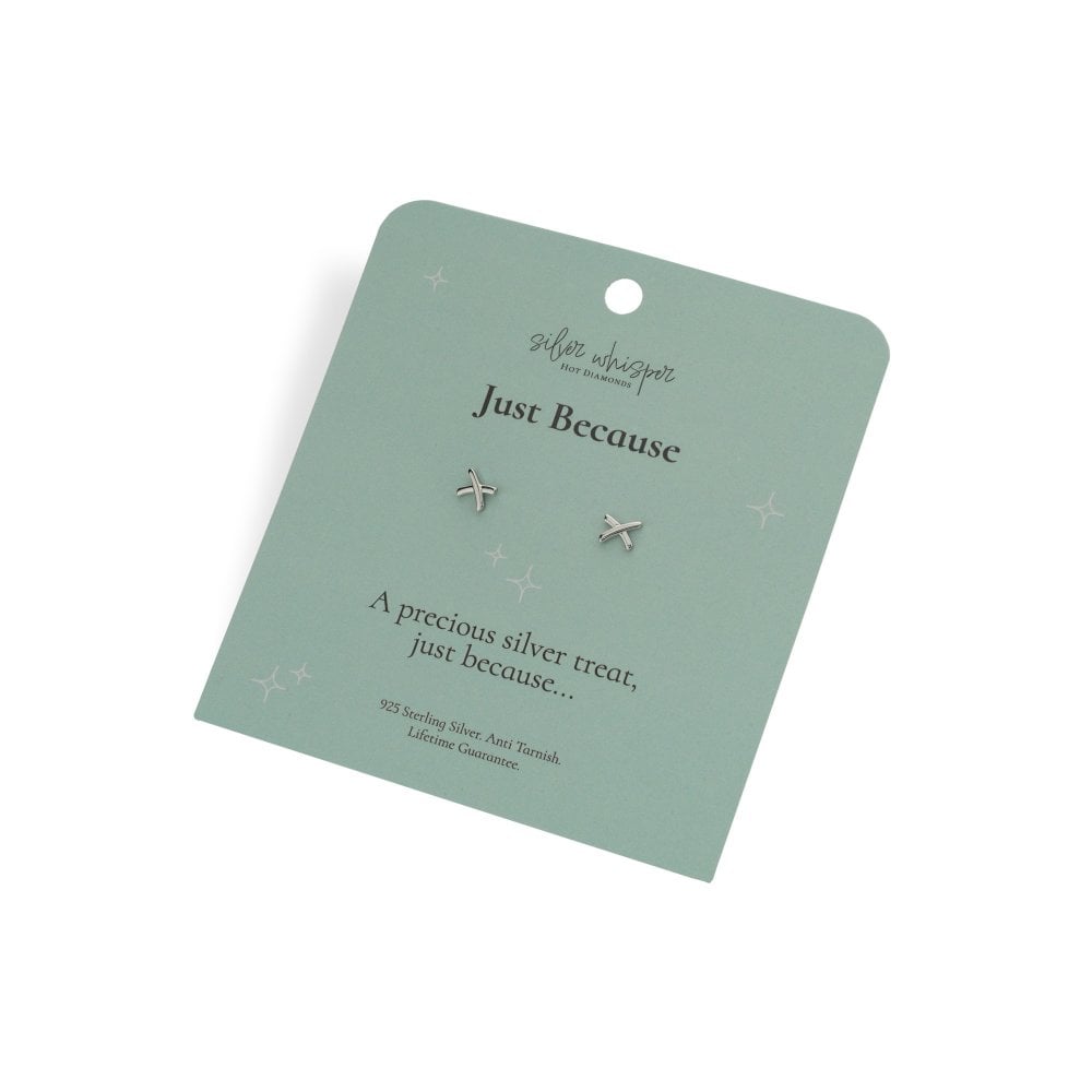 Hot Diamonds Silver Whisper Just Because Earrings packaging