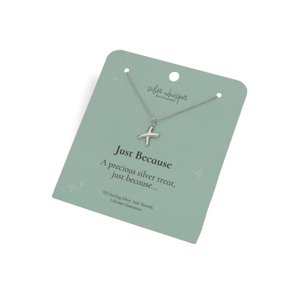 Hot Diamonds Silver Whisper Just Because Pendant card