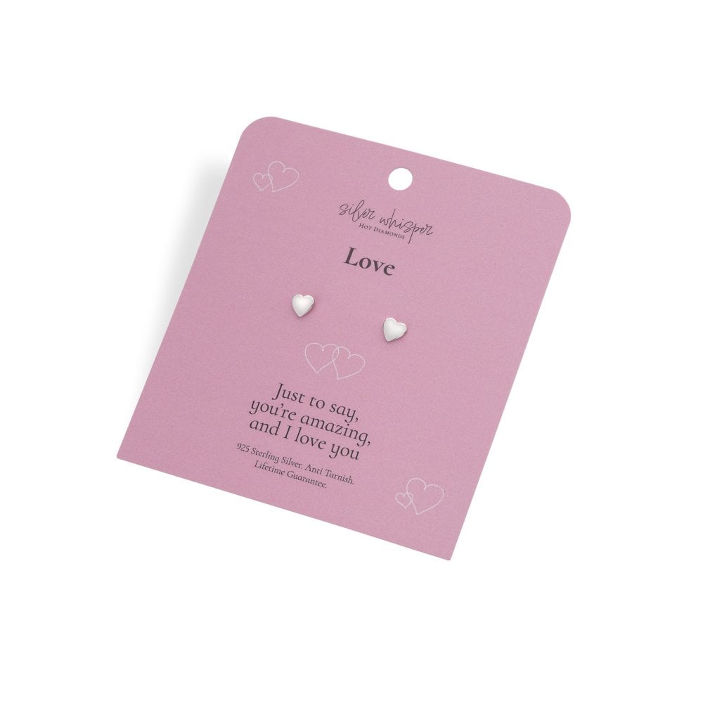 Hot Diamonds Silver Whisper Love Earrings packaging