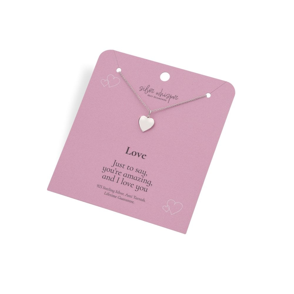 Hot Diamonds Silver Whisper Love Pendant card