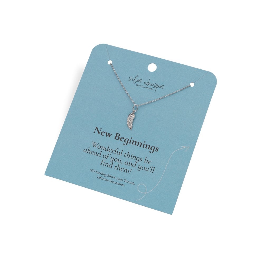 Hot Diamonds Silver Whisper New Beginnings Pendant card