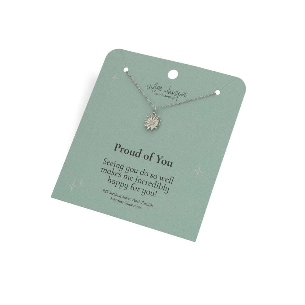 Hot Diamonds Silver Whisper Proud of You Pendant card