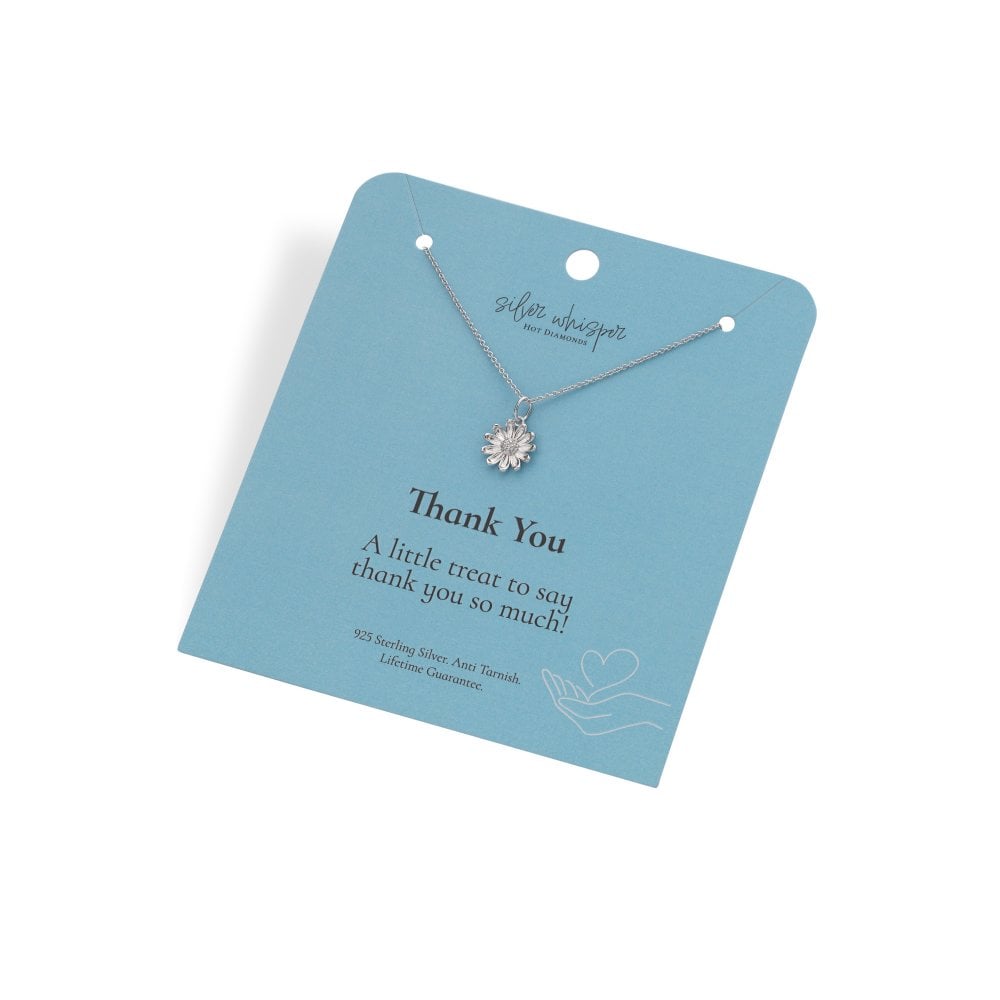 Hot Diamonds Silver Whisper Thank You Pendant card