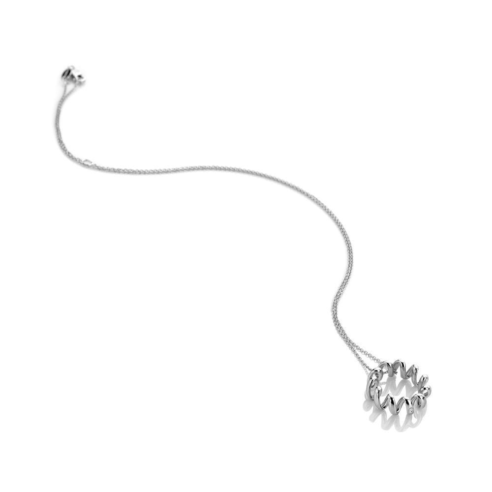 Hot Diamonds Solitaire Twist Pendant DP1096 chain