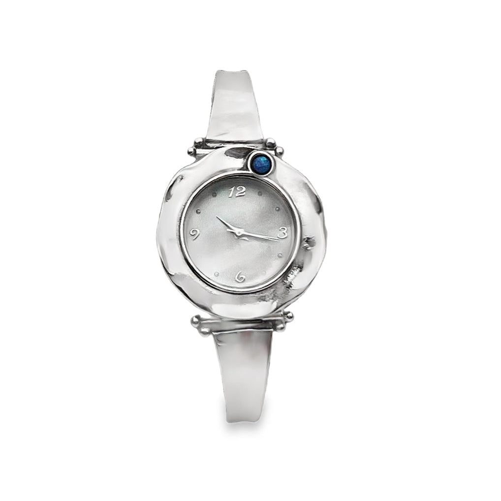Aviv Silver Watch with Opal