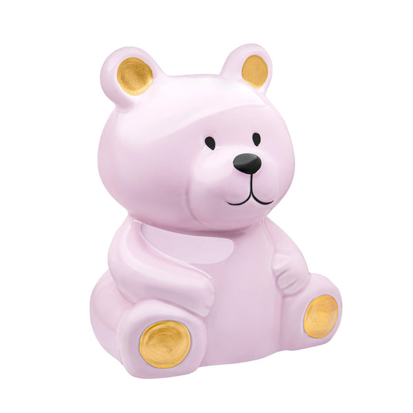 Ceramic Pink Teddy Money Box Y426