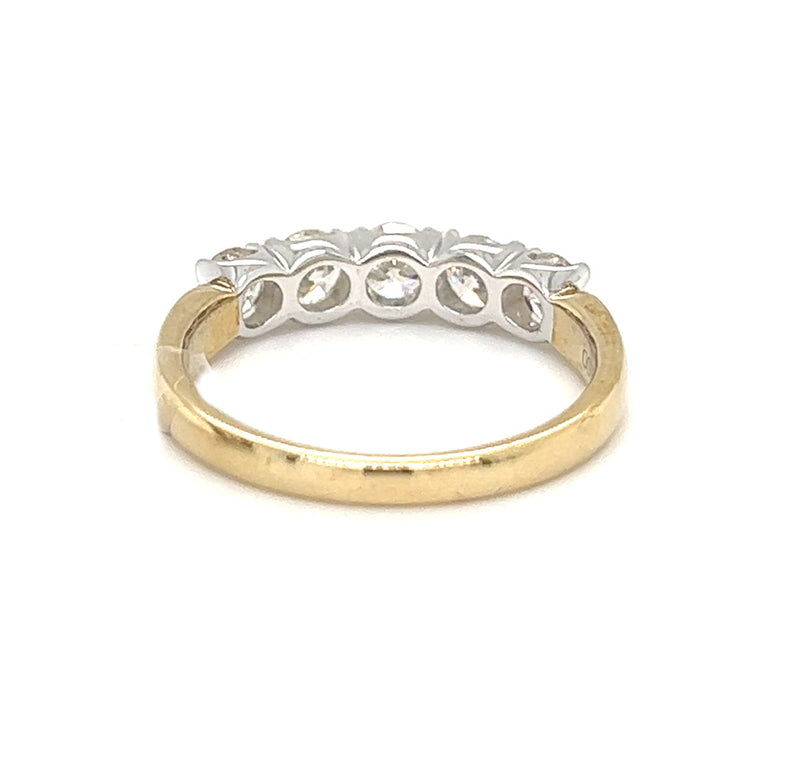 5 Stone Diamond Eternity Ring 9ct Gold 1.00ct rear