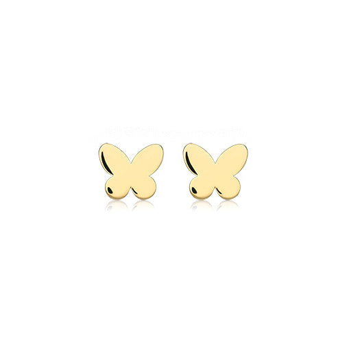 9ct Yellow Gold Flower Stud Childrens Earrings