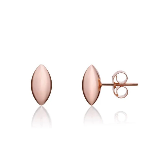 9ct Rose Gold Marquise Stud Earrings side