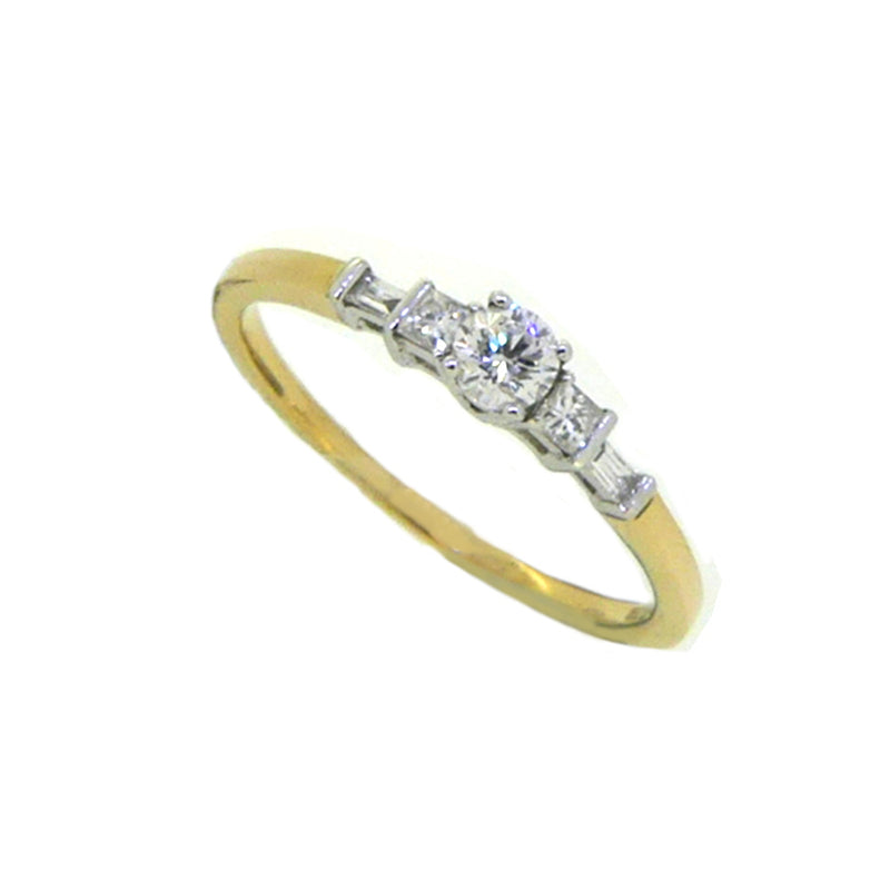 18ct Gold 5 Stone Diamond Engagement Ring 0.29ct