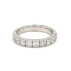 Diamond 9 Stone Eternity Ring 1.00ct 18ct White Gold front