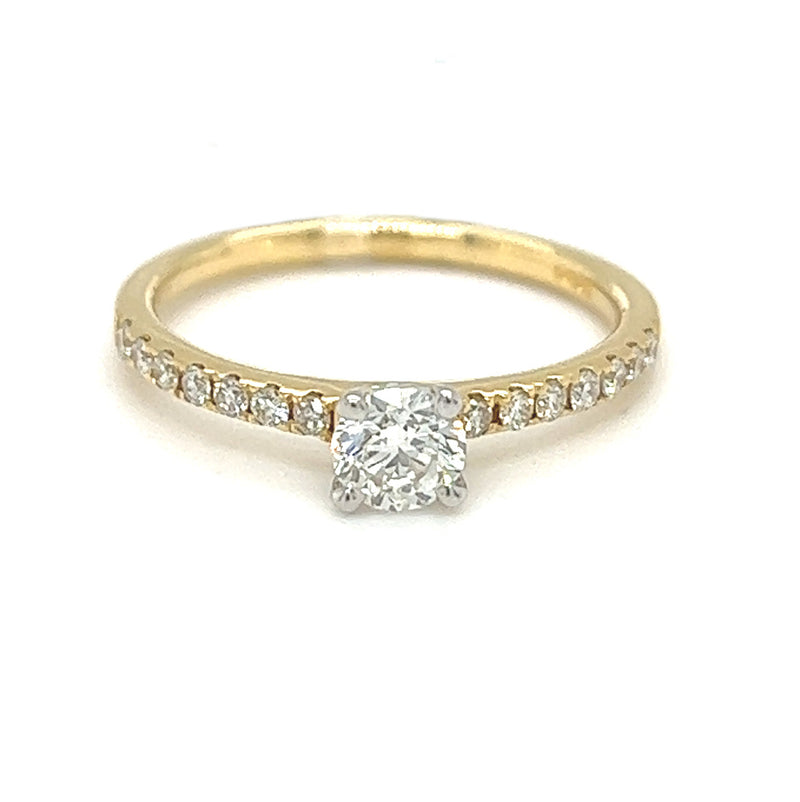 18ct Gold Solitaire Diamond Engagement Ring 0.30ct front