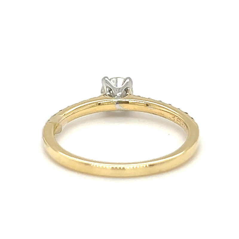 18ct Gold Solitaire Diamond Engagement Ring 0.30ct rear